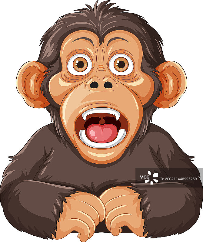卡通黑猩猩形象图片素材