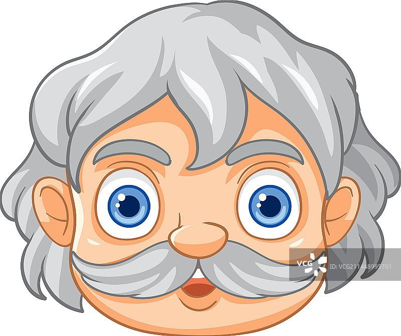 老人卡通脸图片素材