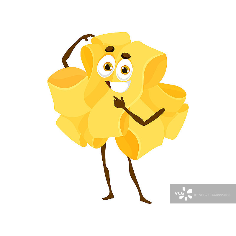 卡通意大利宽面条趣味角色图片素材