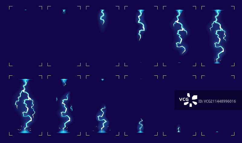 卡通闪电精灵动画霹雳图片素材