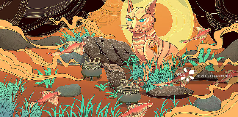 国潮插画图片素材