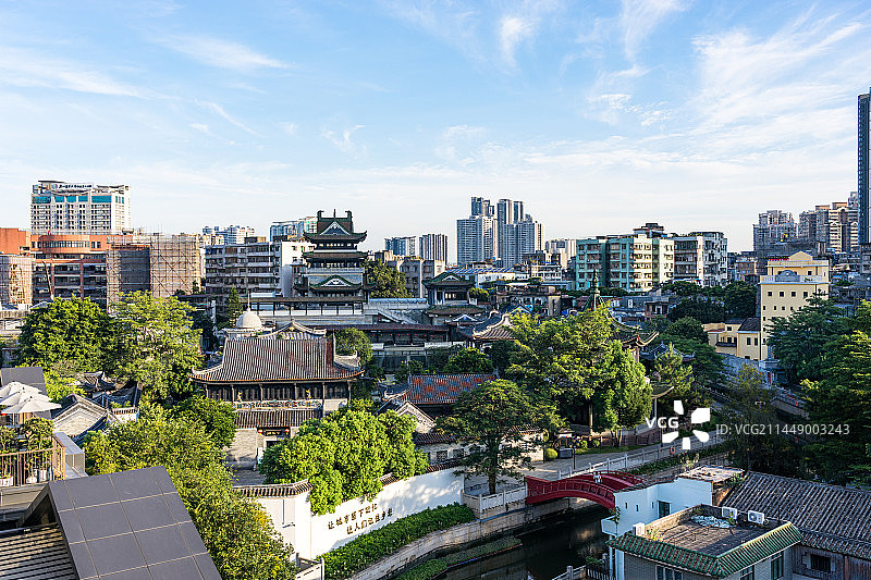 中国广州粤剧艺术博物馆和永庆坊旅游区风光图片素材