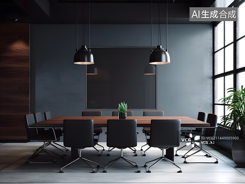 【AI数字艺术】会议室图片素材