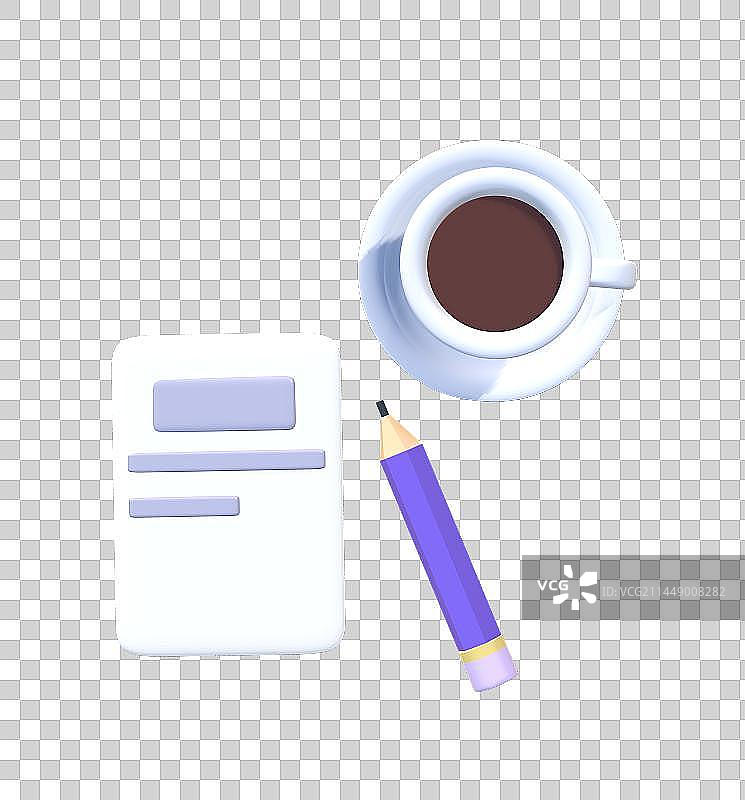 办公用品3D插画元素图片素材