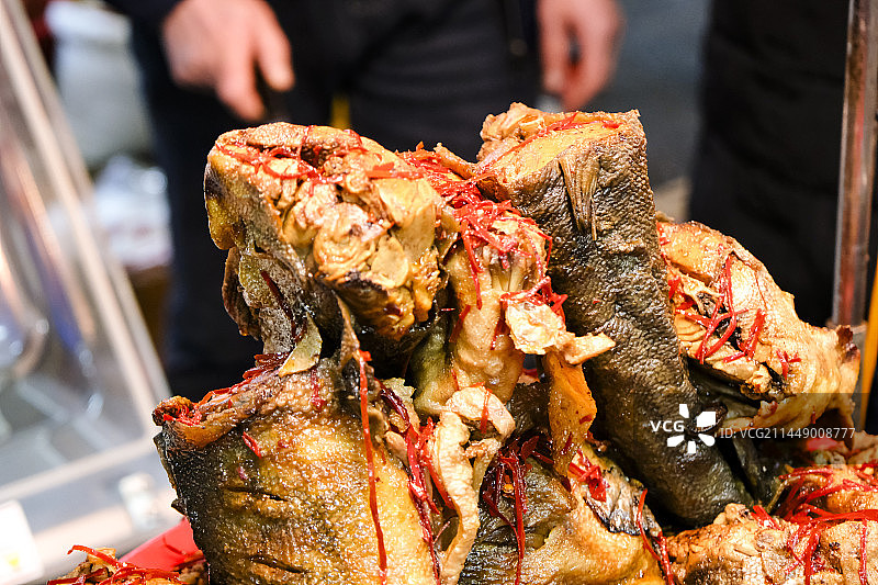 中国吉林省延吉市东方水上市场早市特色美食汇集地图片素材