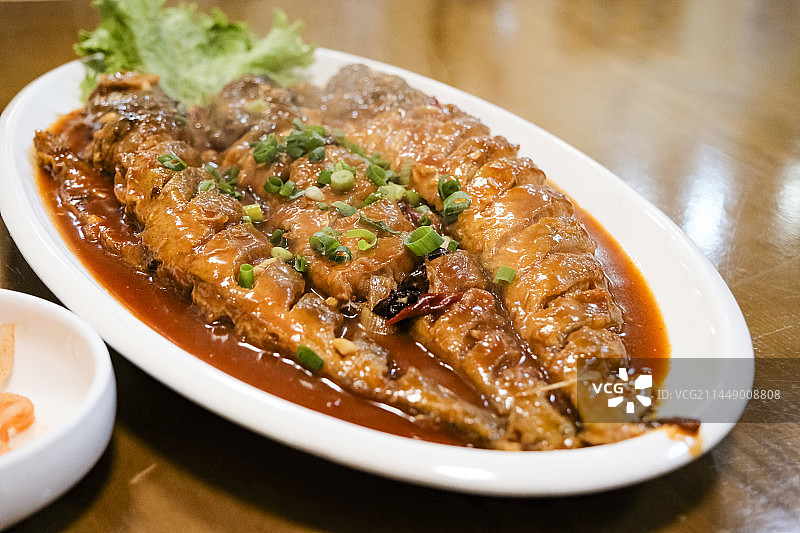 中国吉林省延吉市东方水上市场早市特色美食图片素材