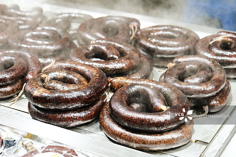 中国吉林省延吉市东方水上市场早市特色美食汇集地图片素材