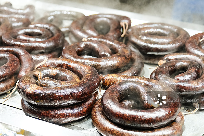 中国吉林省延吉市东方水上市场早市特色美食汇集地图片素材