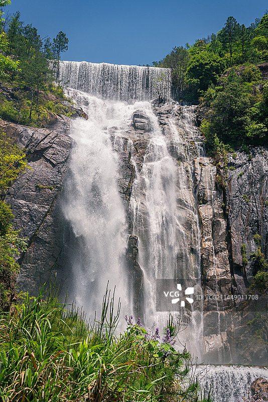 天台山大瀑布图片素材