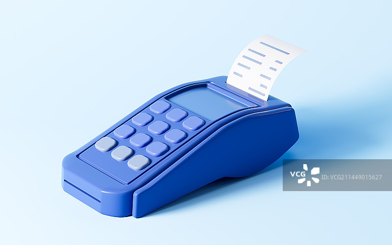 卡通pos机3D渲染图片素材