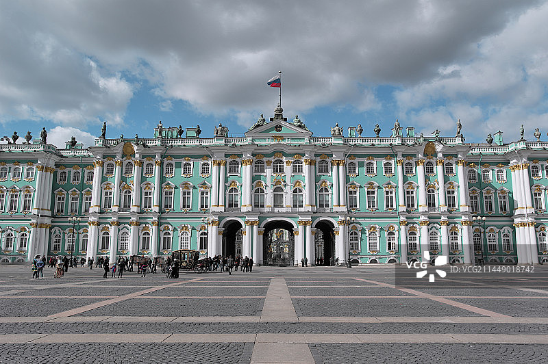 俄罗斯圣彼得堡芬兰湾南岸森林夏宫外观图片素材