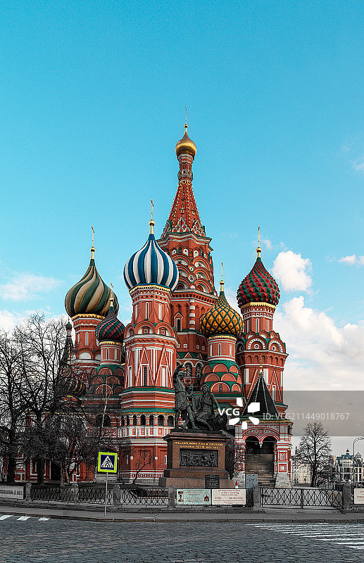 俄罗斯莫斯科红场南端圣瓦西里大教堂图片素材
