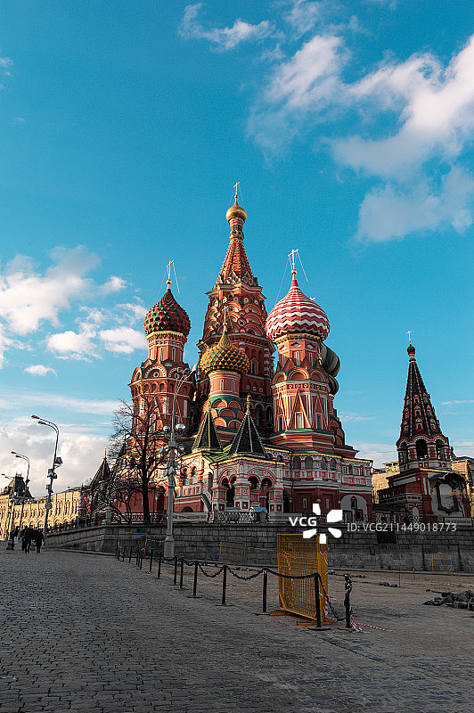 俄罗斯莫斯科红场南端圣瓦西里大教堂图片素材