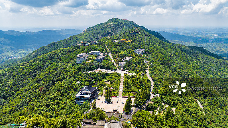 湖北武汉黄陂木兰山景区多角度航拍图片素材