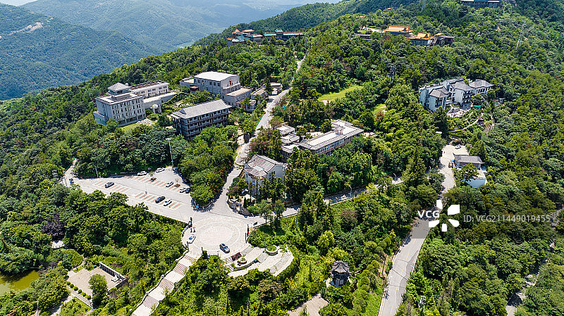 湖北武汉黄陂木兰山景区多角度航拍图片素材