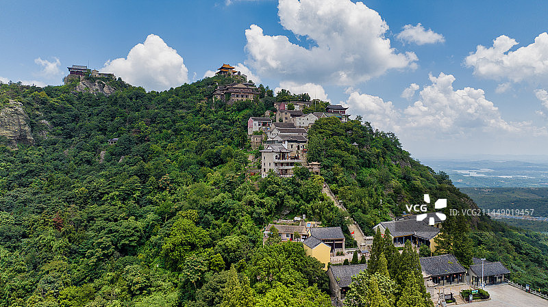湖北武汉黄陂木兰山景区多角度航拍图片素材