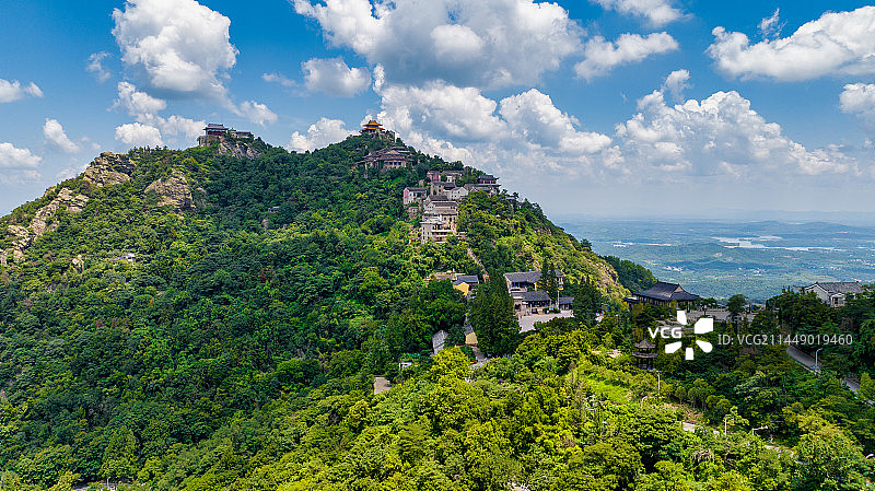湖北武汉黄陂木兰山景区多角度航拍图片素材