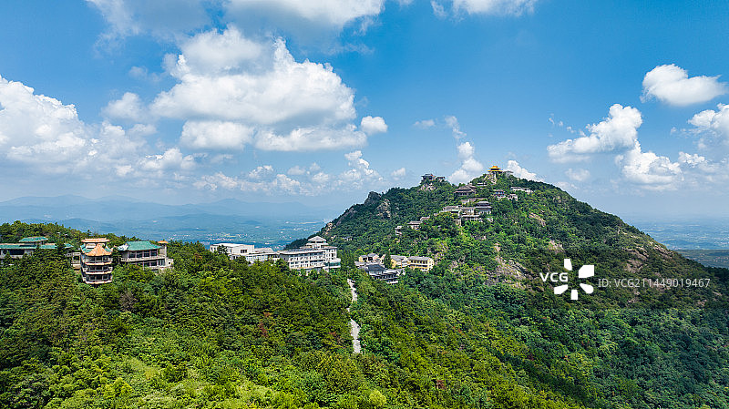 湖北武汉黄陂木兰山景区多角度航拍图片素材