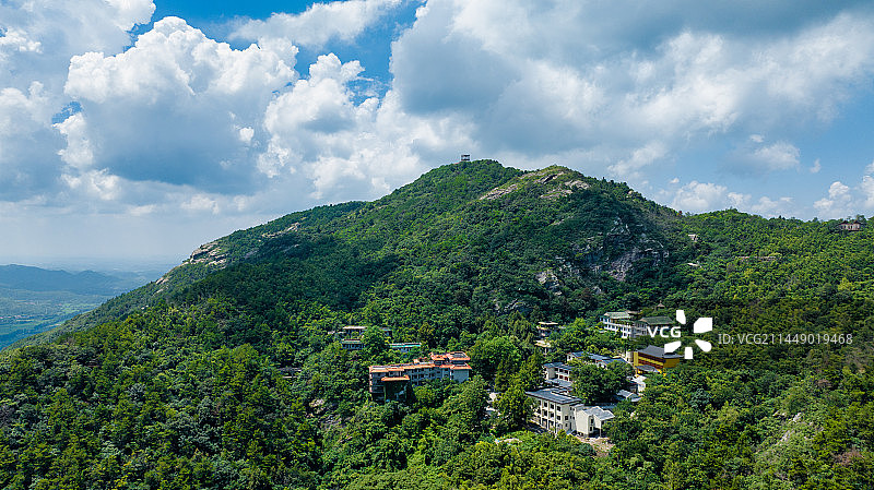 湖北武汉黄陂木兰山景区多角度航拍图片素材