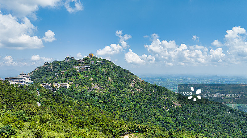 湖北武汉黄陂木兰山景区多角度航拍图片素材