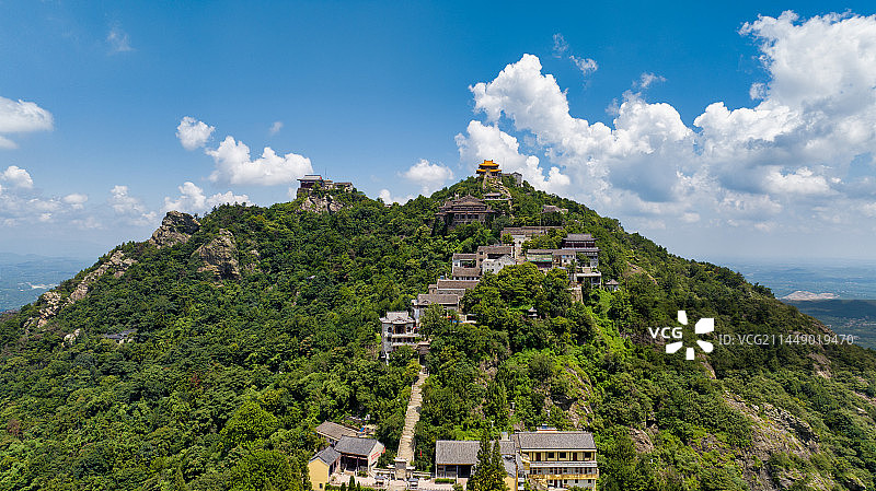 湖北武汉黄陂木兰山景区多角度航拍图片素材