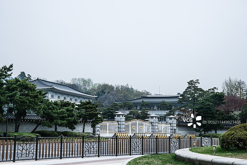 亚洲东亚朝鲜半岛韩国首尔青瓦台总统府图片素材