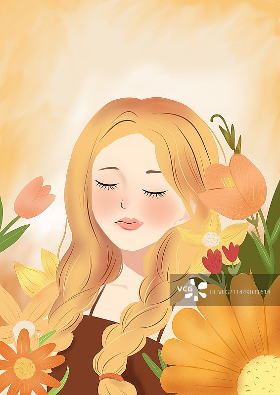 夏日香氛森系插画图片素材