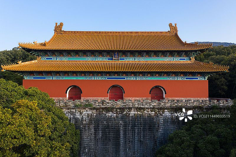 中国江苏南京紫金山明孝陵建筑特写图片素材