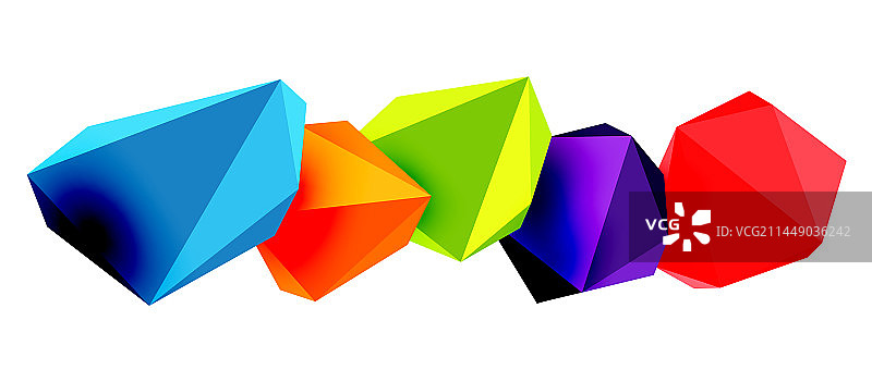 抽象低聚石设计几何三维图片素材