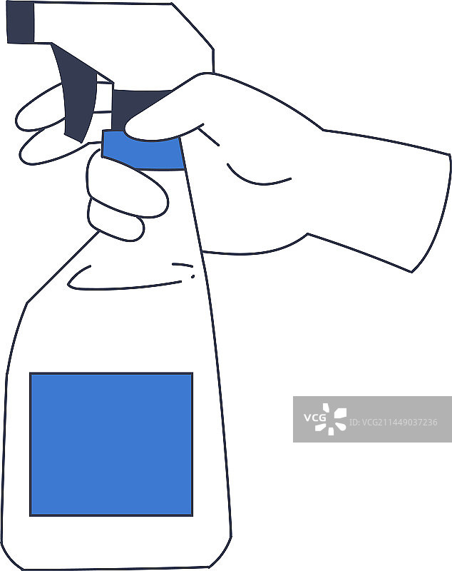 手持喷雾瓶的清洁服务图片素材