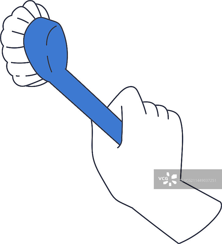 手持刷子的清洁服务图片素材