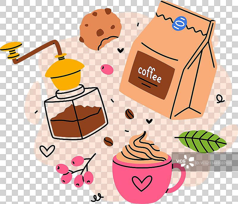 带奶油的咖啡杯包装图片素材