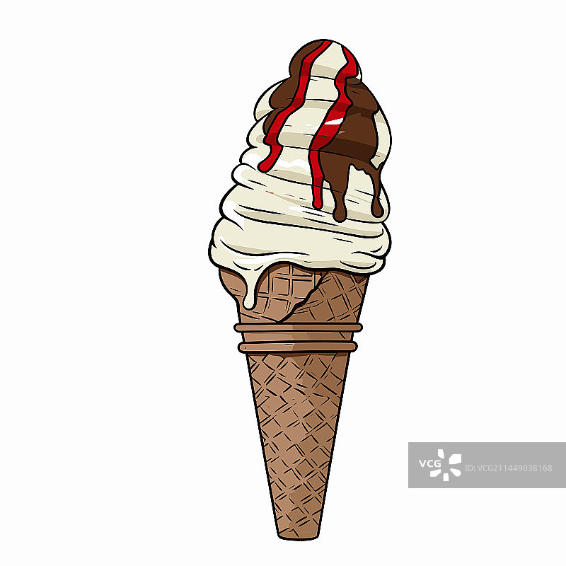 手绘卡通冰淇淋涂鸦图片素材