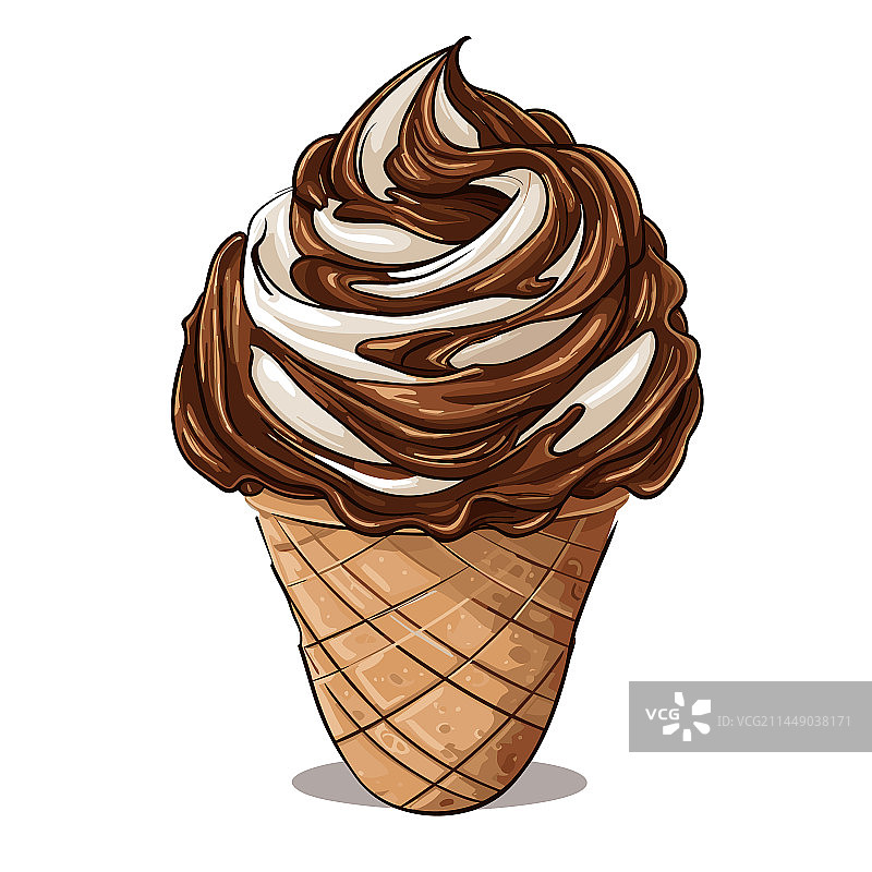 手绘卡通冰淇淋涂鸦图片素材