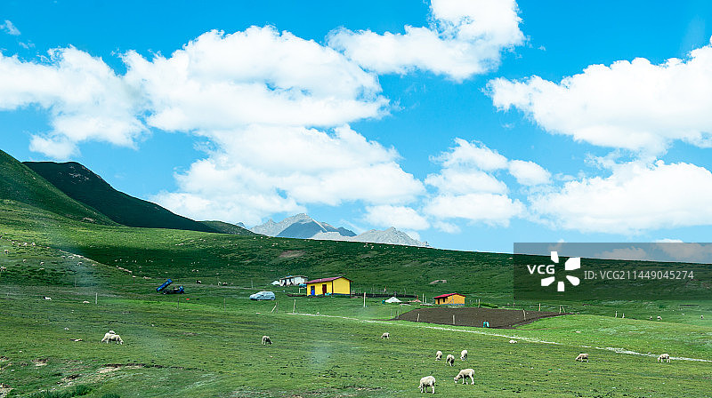 肃南裕固族自治县草原风光图片素材