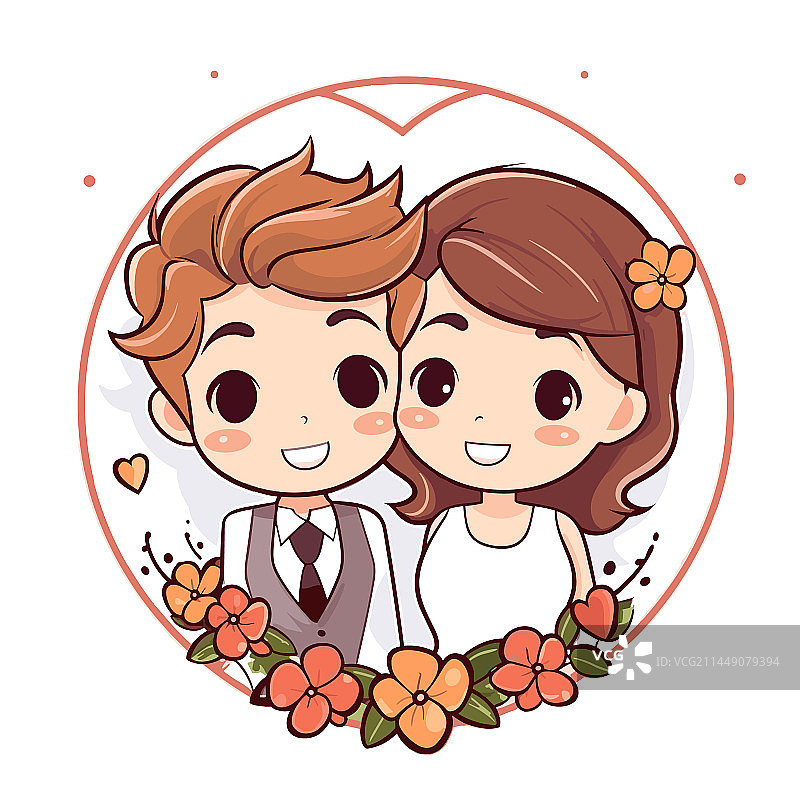 手绘漫画婚礼涂鸦风格图片素材