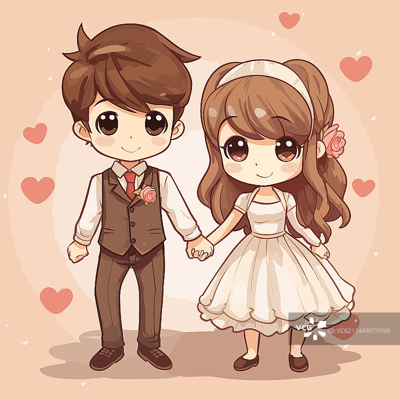 手绘漫画婚礼涂鸦风格图片素材