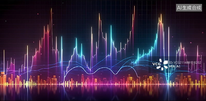 【AI数字艺术】音波科技光子特效图片素材