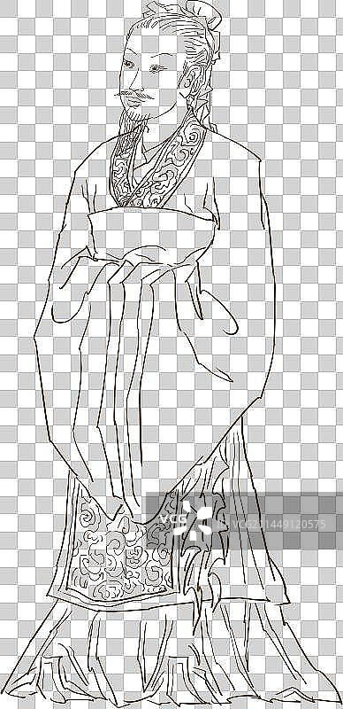 古代的读书人站立人物元素图片素材