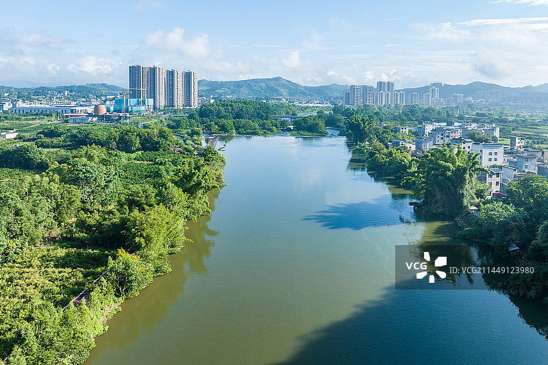 中国广西荔浦市荔江国家湿地公园风景如画图片素材