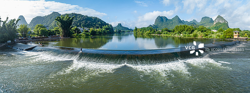 中国广西荔浦市荔江国家湿地公园风景如画图片素材