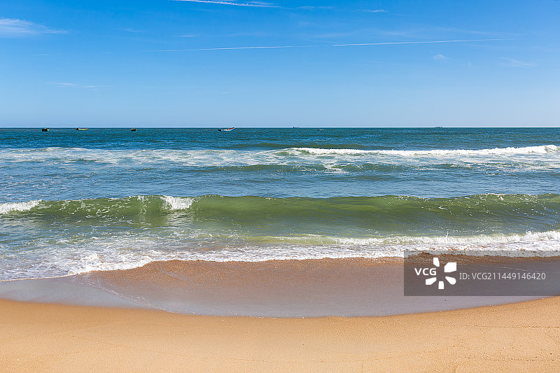 夏天海边沙滩景观图片素材