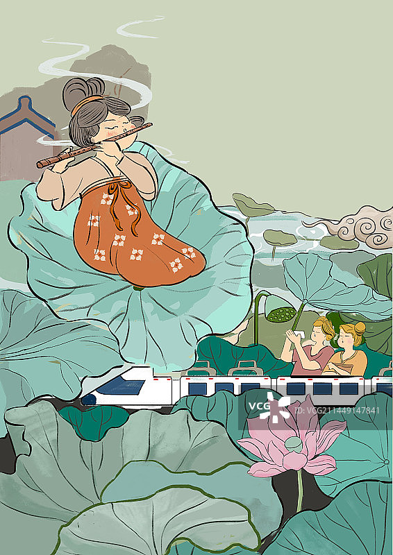 争渡，争渡，误入藕花深处。图片素材