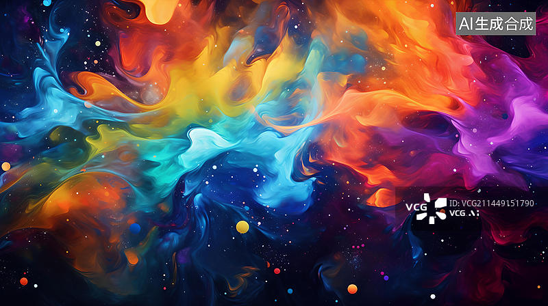 【AI数字艺术】3D概念炫彩背景图片素材