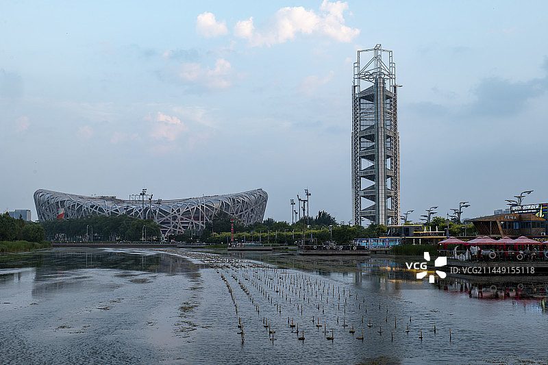 北京奥体中心鸟巢钉子塔图片素材