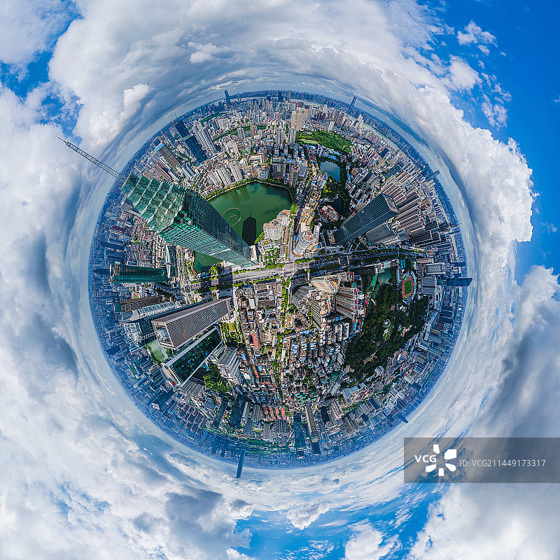 武汉CBD高楼地标天际线风光图片素材