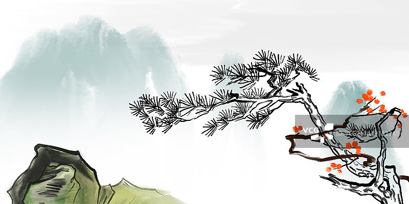 树对天的低角度视图图片素材