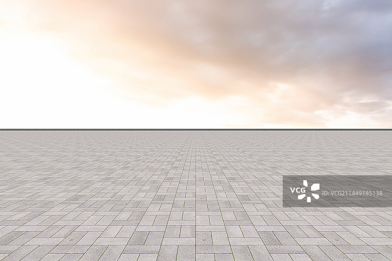 上海蓝天白云城市道路平台图片素材