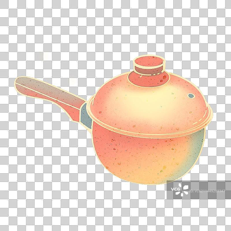 一个有柄的小砂锅图片素材