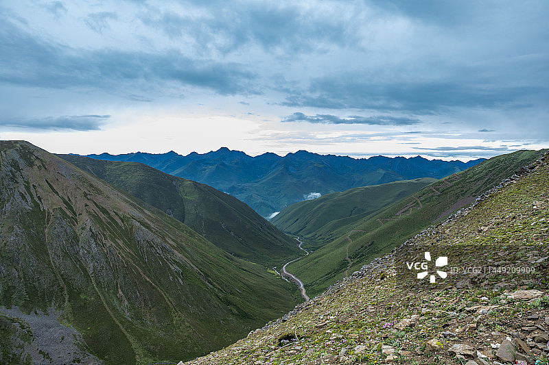 四川甘孜康定贡嘎山镇子梅垭口贡嘎群峰图片素材
